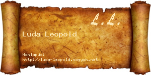 Luda Leopold névjegykártya